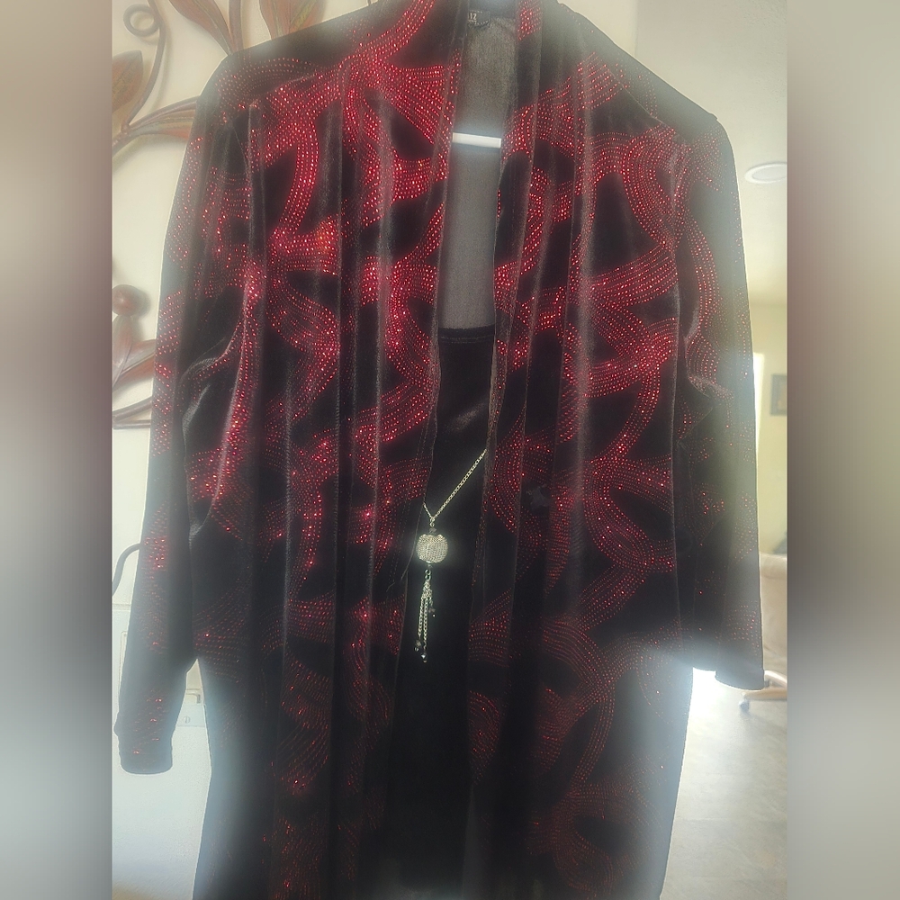 Elementz Black and Red Women's Blousr/jacket